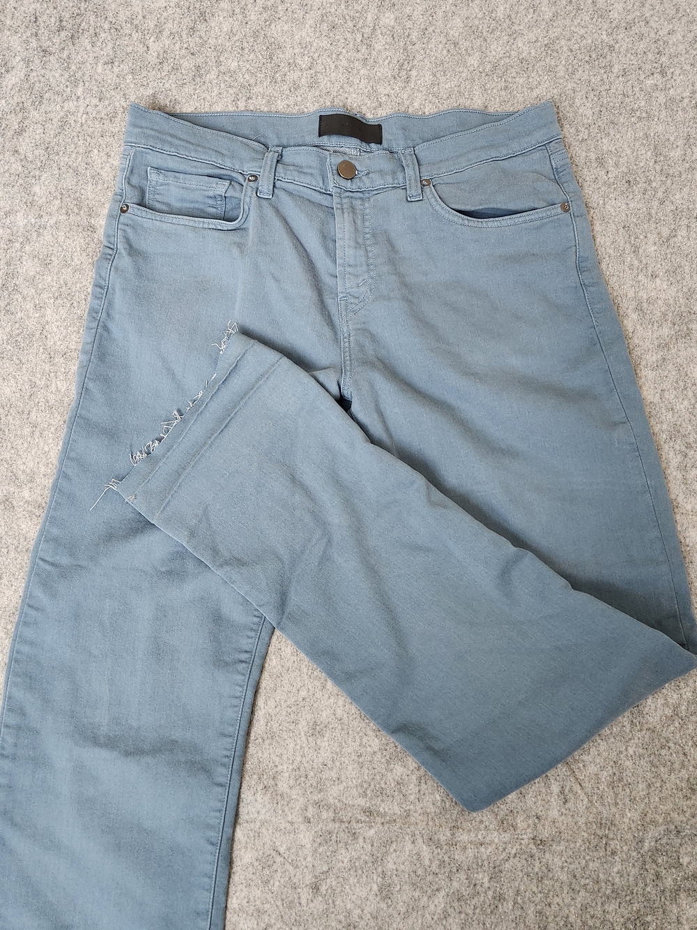 J Brand Kane Indigo Raw Hem Jeans Men's 33x33 Blue Stretch Straight Leg Casual